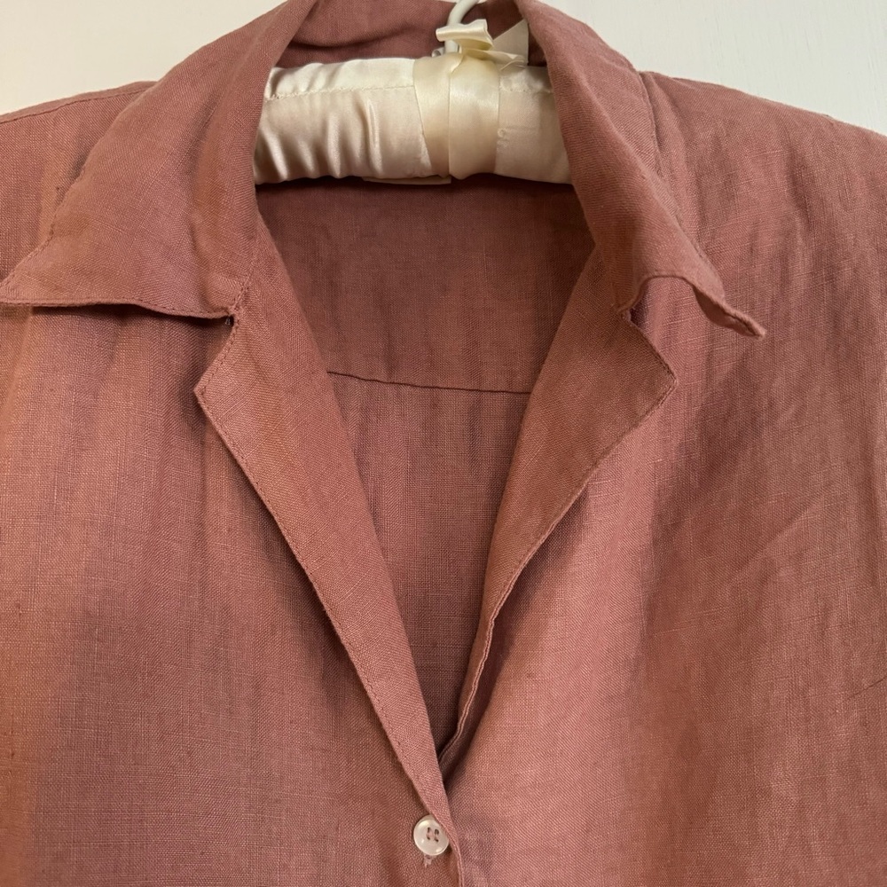 SOLD - THE 04 SET Deiji Studios Smoke Pink XL 100% linen - Picture 6 of 16